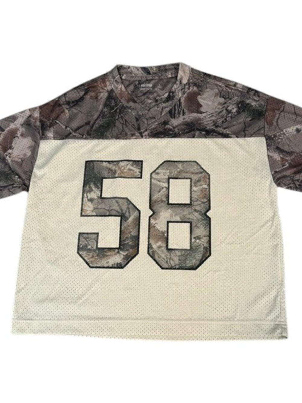 Hollister Mens S Camo 58 Mesh Football Jersey Baggy Crop Fit Y2K EUC